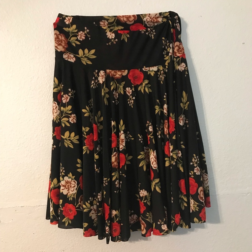 Black Floral skirt